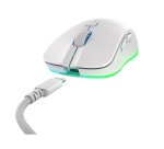 Souris Cherry XTRFY M50 Wireless gaming sans fil RGB - Connectivite filaire, Bluetooth et 2,4 GHz - Blanc