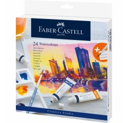 Peinture aquarelle faber castell boite de 24