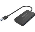 Vision TC-USBHUB4P hub & concentrateur USB 3.2 Gen 1 (3.1 Gen 1) Type-A 5 Mbit/s Noir