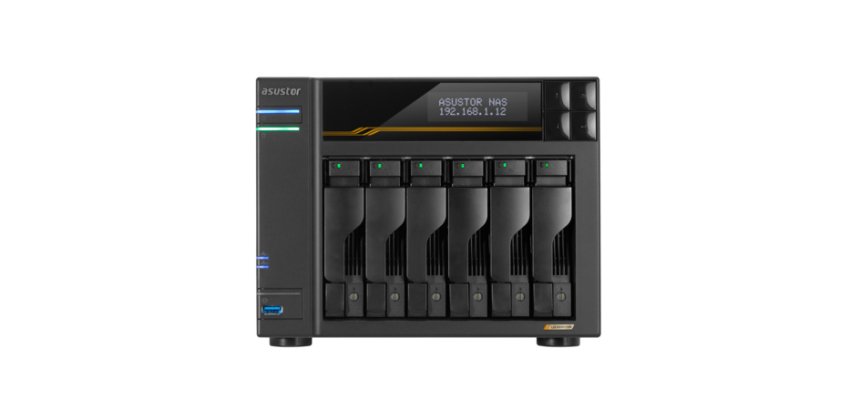 Asustor LOCKERSTOR 6 Gen3 (AS6806T) NAS Bureau AMD Ryzen V3C14 16 Go DDR5 ADM Noir