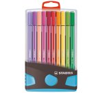 Feutre coloriage stabilo pen 68 encre aquarellable pointe  ogive moyenne robuste color   parade etui chevalet 20