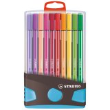 Feutre coloriage stabilo pen 68 encre aquarellable pointe  ogive moyenne robuste color   parade etui chevalet 20
