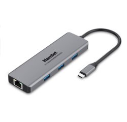Hamlet HDKC-PD200 replicatore di porte e docking station per laptop Cablato USB 3.2 Gen 1 (3.1 Gen 1) Type-C Grigio