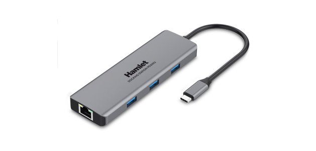 Hamlet HDKC-PD200 replicatore di porte e docking station per laptop Cablato USB 3.2 Gen 1 (3.1 Gen 1) Type-C Grigio