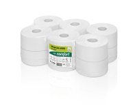 Papier hygiénique jumbo 180m center feed ouate blanche recyclée écolabel 2 plis rouleau 720 feuilles paquet 12 rouleaux