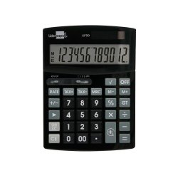Calculadora liderpapel sobremesa xf30 12 digitos tasas solar y pilas color negro 190x140x30 mm