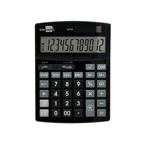 Liderpapel XF30 calculadora Escritorio Calculadora básica Negro