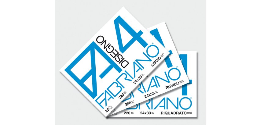 Fabriano Blocco FA/4 20 Fogli 24x33 cm riquadrato
