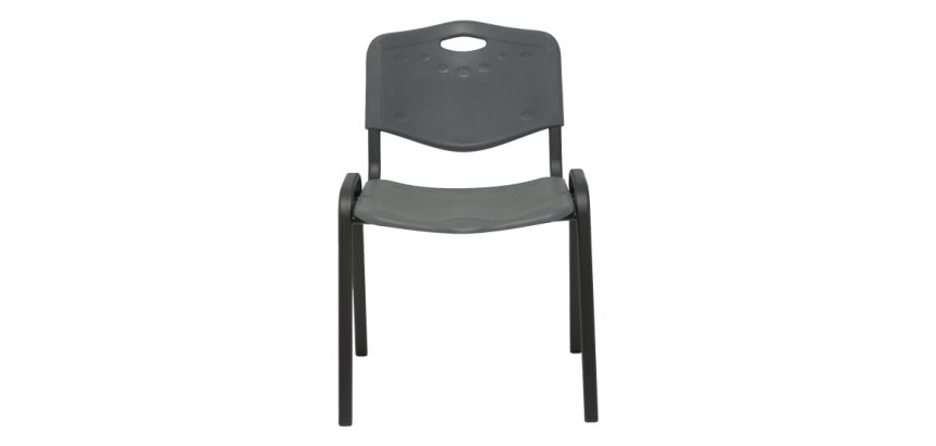 PIQUERAS Y CRESPO NOWY STYL Pack 2 sillas Iso plastic PVC gris Hard seat Hard backrest