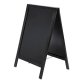 Tableau sol noir liderpapel bois hôtellerie chevalet double face marqueur type craie 75x135x52cm