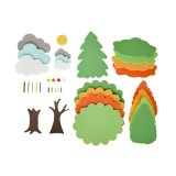 Kit 4 saisons - 540 pièces en mousse assorties (arbres, nuages...)