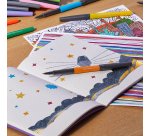 Blister 6 stylos-feutres paper mate flair metallic     coloris assortis
