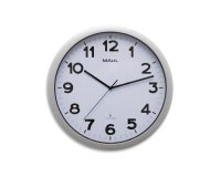 MAUL MAULstep Horloge à quartz Rond Argent, Blanc