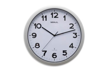MAUL MAULstep Horloge à quartz Rond Argent, Blanc