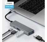 EKON Hub USB 3 ports USB-A + 1 port USB-C