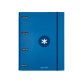 Classeur antartik 4 anneaux ronds 25mm a4 carton remborde feuillets mobiles 5x5 bleu    marine