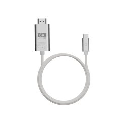 LINQ LQCCH200 cambiador de género para cable USB C HDMI Gris