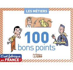Bon point éditions lito les métiers texte pédagogique au verso 61x82mm boîte 100 unités