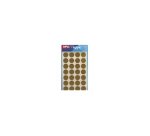 Pastille adhésive ronde dorée diamètre 15 mm Apli - Pochette de 112