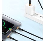 DLH DY-TU5008 câble USB 1,5 m USB C USB C/Micro USB-A/Lightning 100 W Noir
