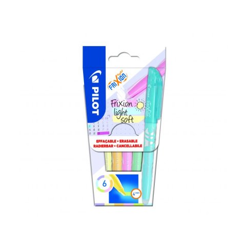 Subrayador borrable Pilot Frixion Light Soft pastel - Estuche de 6