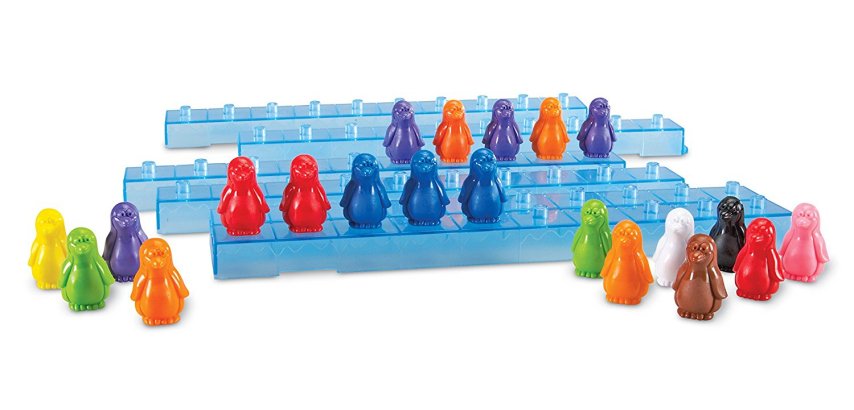 Jeux mathematiques learning resources pingouins sur la    glace 100 pinguoins 10        barrettes et idees activites