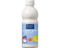 Peinture acrylique lefranc bourgeois glossy fluide brillante indélébile multi-supports finition pailletée flacon 500ml