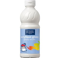 Peinture acrylique lefranc bourgeois glossy fluide brillante indélébile multi-supports finition pailletée flacon 500ml