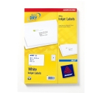 Etichette adesive J8161 - in carta - angoli arrotondati - inkjet - permanenti - 63,5 x 46,6 mm - 18 et/fg - 25 fogli - bianco - Avery