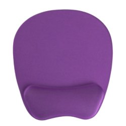 Tapis souris q-connect repose-poignet ergonomique    mousse grand confort facilement nettoyable coloris violet