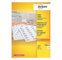 Etiquettes copieur avery format 105 x 70 mm coloris blanc boîte 800 unites