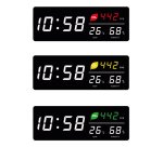 Horloge led murale ou a poser avec capteur co2, temperature et humidite 37,5x4x3,8c,