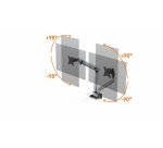Durable 509723 flat screen support for desk 81.3 cm (32") Wall Silver
