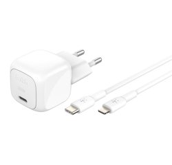Belkin WCA008KQ1MWH-B5 chargeur d'appareils mobiles Universel Blanc Secteur Charge rapide Intérieure