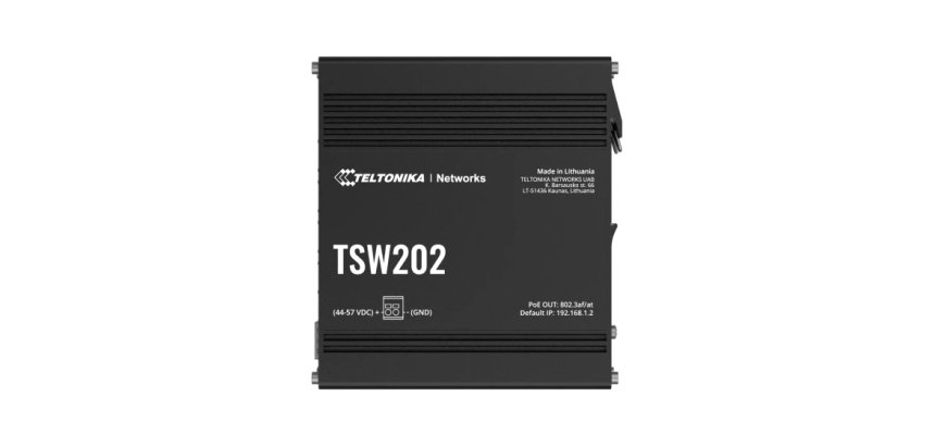 Teltonika TSW202 Géré L2 Gigabit Ethernet (10/100/1000) Connexion Ethernet, supportant l'alimentation via ce port (PoE) Aluminium, Bleu