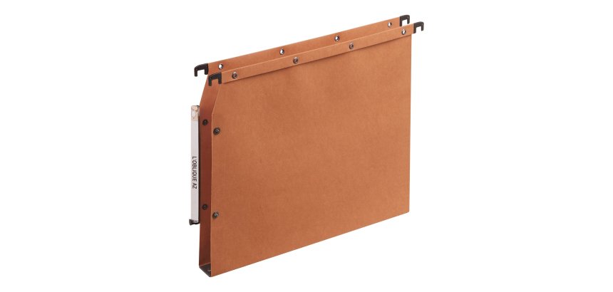 Dossier suspendu l'oblique azv ultimate kraft 240g armoire entraxe 330mm h275mm fond 30 porte-étiquette boîte 25 unités