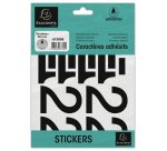 Pochette de chiffres adhésifs noirs 0-9 60 mm - Noir