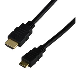 MCL 2m HDMI câble HDMI HDMI Type A (Standard) HDMI Type C (Mini) Noir