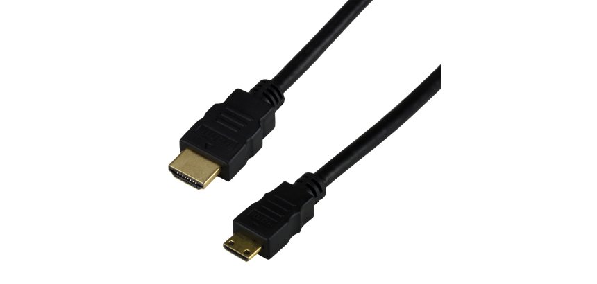 MCL 2m HDMI câble HDMI HDMI Type A (Standard) HDMI Type C (Mini) Noir