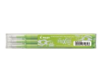 Recharge roller pilot frixion clicker écriture moyenne 0.5mm encre effaçable coloris vert pomme set de 3 unités
