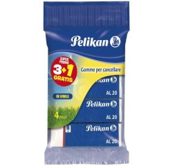 Pelikan AL 20 gomma per cancellare Bianco 4 pz