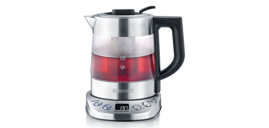 Bouilloire eau et thé WK 3473 DELUXE, verre / inox