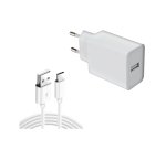 DLH 12W USB-A CHARGER 1M LIGHTNING CABLE Tablette, téléphone Blanc Secteur Intérieure