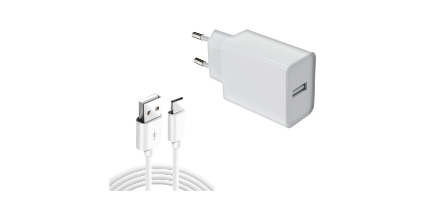 DLH 12W USB-A CHARGER 1M LIGHTNING CABLE Tablette, téléphone Blanc Secteur Intérieure