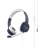 Pantone PT-WDH002N headphones/headset Wired Head-band Office/Call center Blue