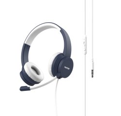 Pantone PT-WDH002N cuffia e auricolare Cablato A Padiglione Ufficio Blu