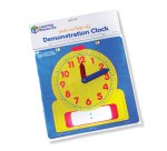 Horloges polypro learning resources grande horloge      analogique et numerique       effacable 30x30 cm
