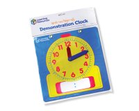 Horloges polypro learning resources grande horloge      analogique et numerique       effacable 30x30 cm