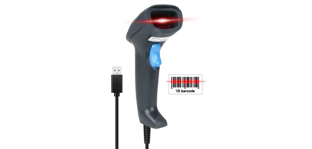 Hamlet HBCS1D10U barcode reader Handheld bar code reader 1D Laser Black
