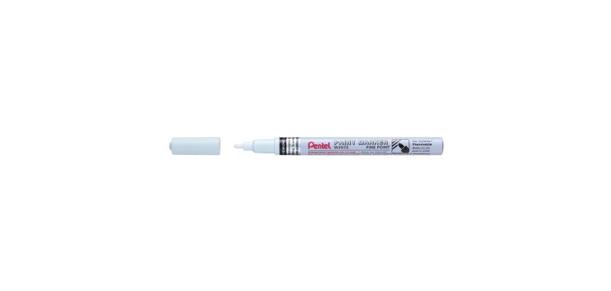Marqueur pentel peinture paint marker multi-supports   pointe fine 2,9mm coloris     blanc